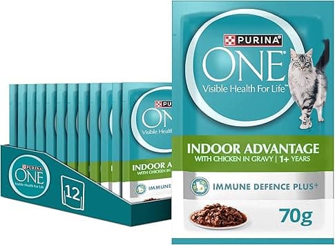 PURINA ONE Wet Cat Indoor Advantage with Chicken 70g Pack of 12 - Amazon.ae Price Tracker