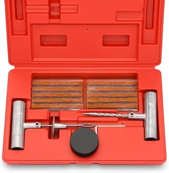 Sulfar Universal Heavy Duty Tire Repair Kit | 35 Piece | Repair Punctures And Plug Flats | Automotive | Ideal For Tires On Cars, Trucks, Motorcycles, Atv | Roadside Emergency Tire Fix Kit - Amazon.ae Price Tracker