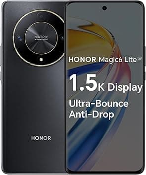 HONOR Magic6 Lite, Sim-Free Mobile Phones, 5G Smartphone, 8GB+256GB, 6,78” Anti-Drop 120Hz Display, 108MP Triple Rear Camera, 5300mAh Battery, Dual SIM, Android 13, Midnight Black - Amazon.ae Price Tracker