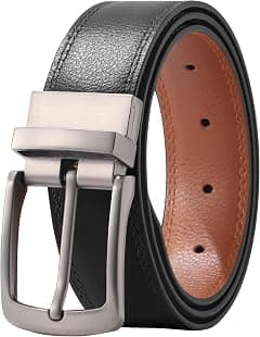 AWAYTR Men Reversible Leather Belt - 1.33'' Wide Genuine Leather Dress Belt for Casual and Business Wear - Amazon.ae Price Tracker