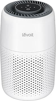 LEVOIT Air Purifiers for Bedroom Home, with Night Light, 3-in-1 Filter, Filters Smoke, Allergies, Pet Dander, Odor, Dust, 25dB Ultra-quiet, Office, Desktop, Portable, Core Mini, White - Amazon.ae Price Tracker