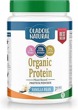 Oladole Natural Raw Organic Plant Based Protein Powder - 1kg (Vanilla) | Boosts Energy, Supports Weight Management & Muscle Recovery | Vegan, Non- GMO, Gluten Free - Amazon.ae Price Tracker