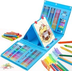 AUTOYSUR 208 PCS Art Supplies, Art Supplies Drawing Kits, Arts and Crafts Gifts Box with Double Sided Trifold Easel, Oil Pastels, Crayons, Colored Pencils for Kids Teen Girls Boys (B) - Amazon.ae Price Tracker