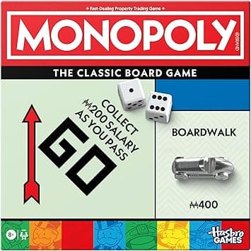Monopoly Game, Family Board Games for 2 to 6 Players, Board Games for Kids Ages 8 and Up, Includes 8 Tokens - Amazon.ae Price Tracker