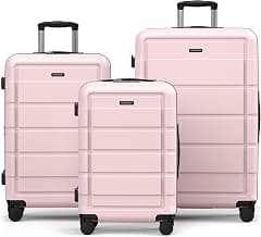 SHOWKOO Luggage Hardside Expandable PC+ABS Durable Lightweight Carryon Travel Suitcase with Double Wheels - Amazon.ae Price Tracker