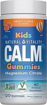 Natural Vitality Calm, Magnesium Citrate Kids Supplement, Stress Relief Gummies, Supports a Healthy Response to Stress, Gluten Free, Vegan, Sweet Citrus, 120 Gummies - Amazon.ae Price Tracker