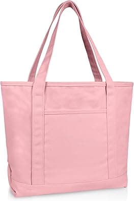 DALIX 20" Solid Color Cotton Canvas Shopping Tote Bag (Exclusive Edition) - Amazon.ae Price Tracker