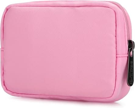 E-Tree Cute Small Pouch, Makeup Cosmetic Bag,Make up Bag for Purse,Toiletry Zipper Pouch,Tech Electronic Organizer Travel Case, Pink, Travel Makeup Bag - Amazon.ae Price Tracker