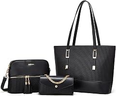Women Fashion Handbags Wallet Tote Bag Shoulder Bag Satchel Purse Top Handle Set - Amazon.ae Price Tracker
