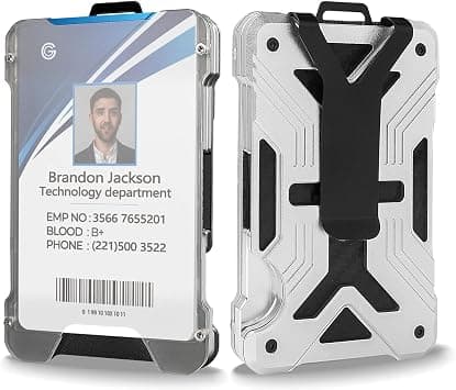 kullder Wallet with Metal Money Clip, Airtag Wallet for Men(No Airtag), Minimalist Wallet with a Clear ID Card Holder, Slim Carbon Fiber Money Clip, Wallets for Men, RFID Blocking Tactical Wallet Gift - Amazon.ae Price Tracker