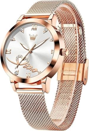 MAKINGTEC Gold Watches for Women, Automatic Mechanical Self Winding, Stainless Steel Bezel Luminous Waterproof Luxury Dress Wrist Watches - Amazon.ae Price Tracker