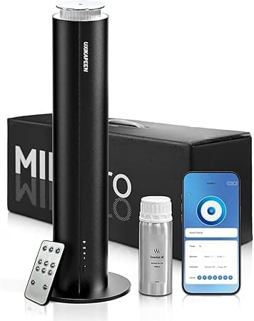 Waterless Essential Oil Diffusers with 2000 Sq.Ft Coverage,120ml Air Scent Diffuser Machine for Home Large Room, Aroma Diffusers for Home/Hotel/Bedroom/Office/APP, Black - Amazon.ae Price Tracker