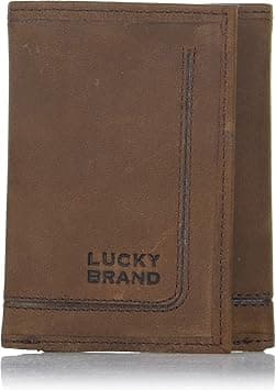 Lucky Brand Men's Grooved Leather RFID Trifold, Brown, OSFA, Brown, OSFA - Amazon.ae Price Tracker