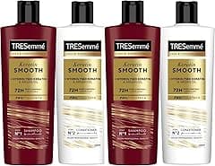 TRESEmmé Keratin Smooth and Straight Shampoo with Argan Oil, 400ml (Pack of 2) + TRESEMMÉ Keratin Smooth and Straight Conditioner, 400ml (Pack of 2) - Amazon.ae Price Tracker