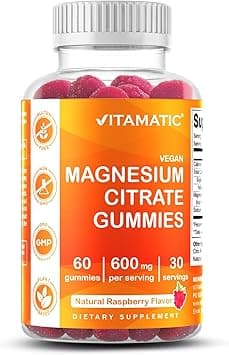 Vitamatic Magnesium Gummies 600mg per Serving - 60 Vegan Gummies - Promotes Healthy Relaxation, Muscle, Bone, & Energy Support - Amazon.ae Price Tracker