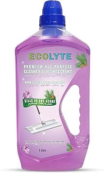 ECOLYTE+ Floor Cleaner, Premium All Purpose Cleaner Plus Disinfectant, for Hospital, Home, Office & Commercial Use for Dirt, Stains & Germs, Floor Cleaning (Lillies & Pine, 1 Liter) - Amazon.ae Price Tracker