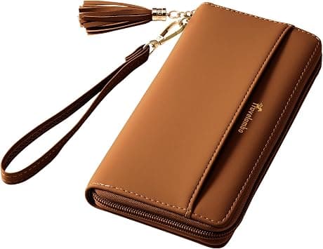 Travelambo Womens Wallet Tassel Bifold Ladies Cluth Wristlet Wrist strap Long Purse - Amazon.ae Price Tracker
