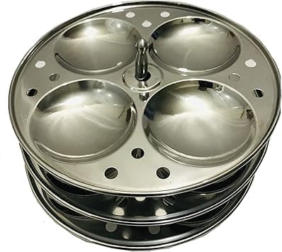Gavya Best Stainless Steel Idli Cooker Maker 3-Rack Idli Stand steel Plates Idli Stand, 3 Tier SS idali stand Makes 12, Silver Kitchen Appliances, cookware utensils 7 inch - Amazon.ae Price Tracker