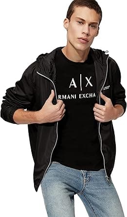 Armani Exchange Mens Logo Crew Neck Short Sleeve Jersey T-shirt T-Shirt - Amazon.ae Price Tracker