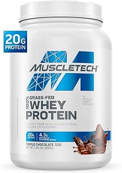 Muscletech Grass Fed Whey Protein | Grass Fed Whey Protein Powder | Protein Powder for Muscle Gain | Growth Hormone Free, Non-GMO, Gluten Free | 20g Protein + 4.3g BCAA | Triple Chocolate, 1.8 lbs - Amazon.ae Price Tracker