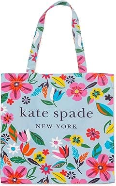 kate spade new york Canvas Tote Bag for Women, Cute Tote Bag for Work or Teacher, Canvas Beach Bag, Book Tote with Pocket - Amazon.ae Price Tracker