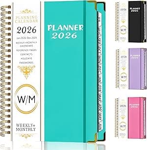 2026 Weekly Monthly and Daily Planner, A5 Notebooks, Hardcover Spiral Bound Notebook for School, Work, Note Taking Writing, Leather Spiral Journal - Amazon.ae Price Tracker