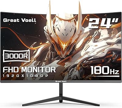 24 Inch Curved Gaming Monitor, 180Hz/144Hz FHD 1080P, 99% sRGB, 3000R, AMD FreeSync, Low Motion Blur, VESA Wall Mount, HDMI 1.4 & DP 1.2 – Black - Amazon.ae Price Tracker