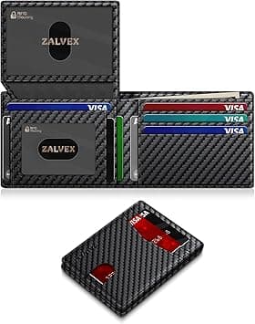 Wallet for Men Slim RFID Blocking Leather Credit Card Holder Wallet for 14 Cards, Bifold Minimalist Thin Wallet with 2 ID Windows & Cash Slot, Front Pockt Carteras Para Hombres, Birthday Gifts for Men - Amazon.ae Price Tracker