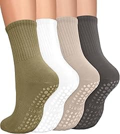 YeuG 4/6 Pairs Pilates Socks for Women - Non Slip Grip Socks for Yoga, Barre, Hospital, Barefoot - Amazon.ae Price Tracker