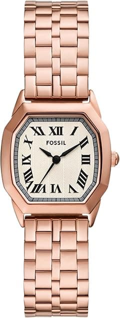 Fossil Women's Harlow Three-Hand Rose Gold-Tone Stainless Steel Watch - Amazon.ae Price Tracker