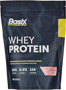 Basix - Muscle Whey Protein - Strawberry Swirl Flavour - 1Lb - Amazon.ae Price Tracker
