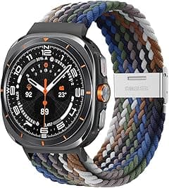 Stretchy Braided Band Compatible with Samsung Galaxy Watch 7 Ultra Bands 47mm, Smartwatch Replacement Elastic Nylon Sport Strap for Samsung Watch Ultra 2024 Men Women - Amazon.ae Price Tracker