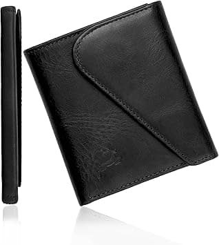 Slim Wallets for men | handmade Modern Minimalist front Pocket wallets | 6-12 Cards Geniune leather rfid wallet for men | Gift wallets with magnatic closure, Black, Premium - Amazon.ae Price Tracker