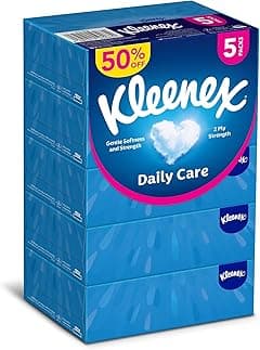 Kleenex Daily Care Facial Tissue - Pack Of 5 Boxes, 120 Sheets X 2 Ply - Amazon.ae Price Tracker