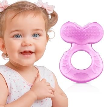 Nuby Silicone Teethe-eez Teether with Bristles, Includes Hygienic Case, Pink - Amazon.ae Price Tracker