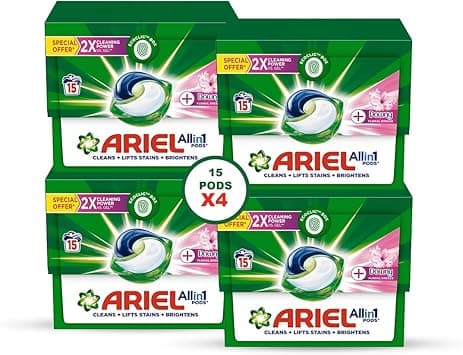 Ariel Floral Breeze All-in-1 Pods, 15 count, Laundry Detergent Pods, (Pack of 4), 60 Pods - Amazon.ae Price Tracker