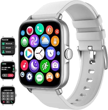 Smart Watch with Phone Function, Make/Answer Call AI Voice Control, Smartwatch with 28 Sport Modes Pedometer Blood Oxygen Heart Rate Sleep Monitor, Fitness watch for Android and IOS Phones Men Women - Amazon.ae Price Tracker