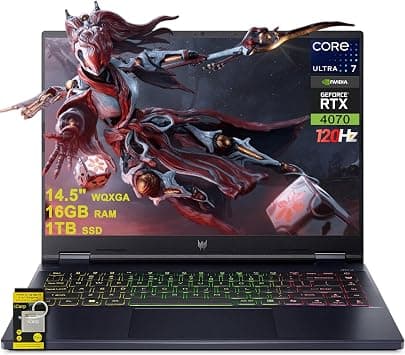 acer Predator Helios Neo 14 Gaming AI PC Laptop 14.5" WQXGA (2560x1600) 120Hz (100% sRGB, G-SYNC) Intel 16-core Ultra 7 155H 16GB RAM 1TB SSD GeForce RTX 4070 RGB Backlit Win11 ICP Hub w/Copilot AI - Amazon.ae Price Tracker