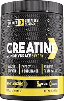 Sporter Creatine Monohydrate Powder - 400g, 80 Servings - Micronized & Pure Creatine for Muscles, Strength & Recovery - Unflavored, Easy to Mix - Amazon.ae Price Tracker