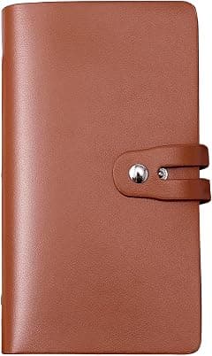 RFID Credit Card Holder, Leather Business Card Organizer with 96 Card Slots, Credit Card Protector for Managing Your Different Cards and Important Documents to Prevent Loss or Damage - Amazon.ae Price Tracker