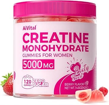 Creatine Gummies For Women, Women With 5G Monohydrate, 2G Collagen, 1G Bcaas, Booty, Muscle Support & Recovery, No Sugar, Berry Flavor, 120 Count - Amazon.ae Price Tracker