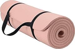 Gaiam Essentials Thick Yoga Mat Fitness & Exercise Mat with Easy-Cinch Yoga Mat Carrier Strap, 72"L x 24"W x 2/5 Inch Thick - Amazon.ae Price Tracker