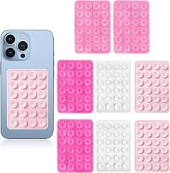 T Tersely (8Pcs) Silicone Suction Phone Case Adhesive Mount, Strong Grip Holder for Selfies Videos, Non Slip Sticky Phone Grip for iPhone (Multiple Colors) - Amazon.ae Price Tracker