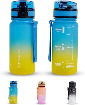 LA' PRECIOUS Water Bottle for Kids & Adults,500ML, 350ML -USA Tritan Material, Non-Toxic BPA Free, Fast Flow, Flip Top Leak Proof Lid. (Blue/Yellow, 350ML) - Amazon.ae Price Tracker
