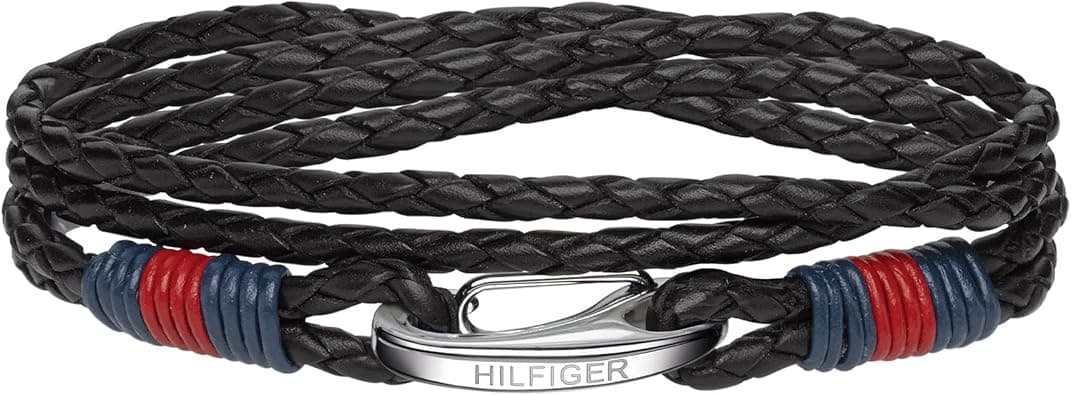 Tommy Hilfiger Leather And Stainless Steel Wrap Bracelet - Amazon.ae Price Tracker