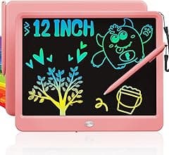 TEKFUN LCD Writing Tablet for Kids Girls Toys, 12 Inch Erasable Drawing Tablet Doodle Board Colorful Doodle Pad, Gifts for Toddlers Girls Adults (Pink) - Amazon.ae Price Tracker