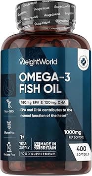 WeightWorld Omega 3 1000 mg 400 Softgels - Amazon.ae Price Tracker