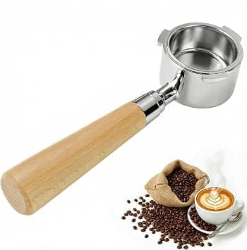 Bottomless Portafilter 51 mm for DeLonghi Dedica EC680 EC685 EC885 SMEG Coffee Machine, 3 Ears Stainless Steel Filter Holder with Premium Wooden Handle, with Reusable Filter Basket and Espresso Puck - Amazon.ae Price Tracker