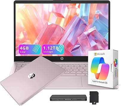 HP Flagship 14" HD Student&Business Laptop with AI Copilot, 13th Gen Intel 4-Core, 4GB RAM, 1.12TB Storage (128GB UFS + 1TB Docking Station), 1 Year Office 365, Wi-Fi 6, Win 11 S, Tranquil Pink - Amazon.ae Price Tracker
