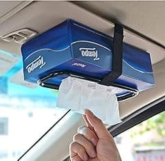 Car Tissue Paper Box Holder Auto Rear Seat Headrest Support Hold Clip Sun Visor Tissue Box Holder,Car Mount Organizer (Black) - Amazon.ae Price Tracker